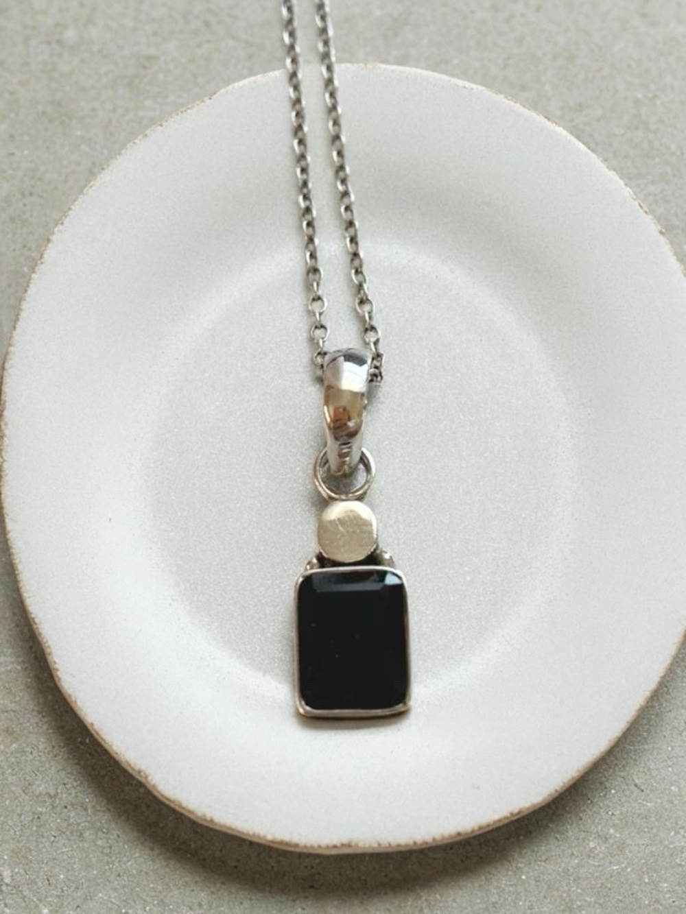 Silpada Sterling Silver Black Onyx Pendant on Silpada Necklace S1215 - Picture 8 of 8